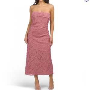 Adelyn Rae Strapless Pink Dress